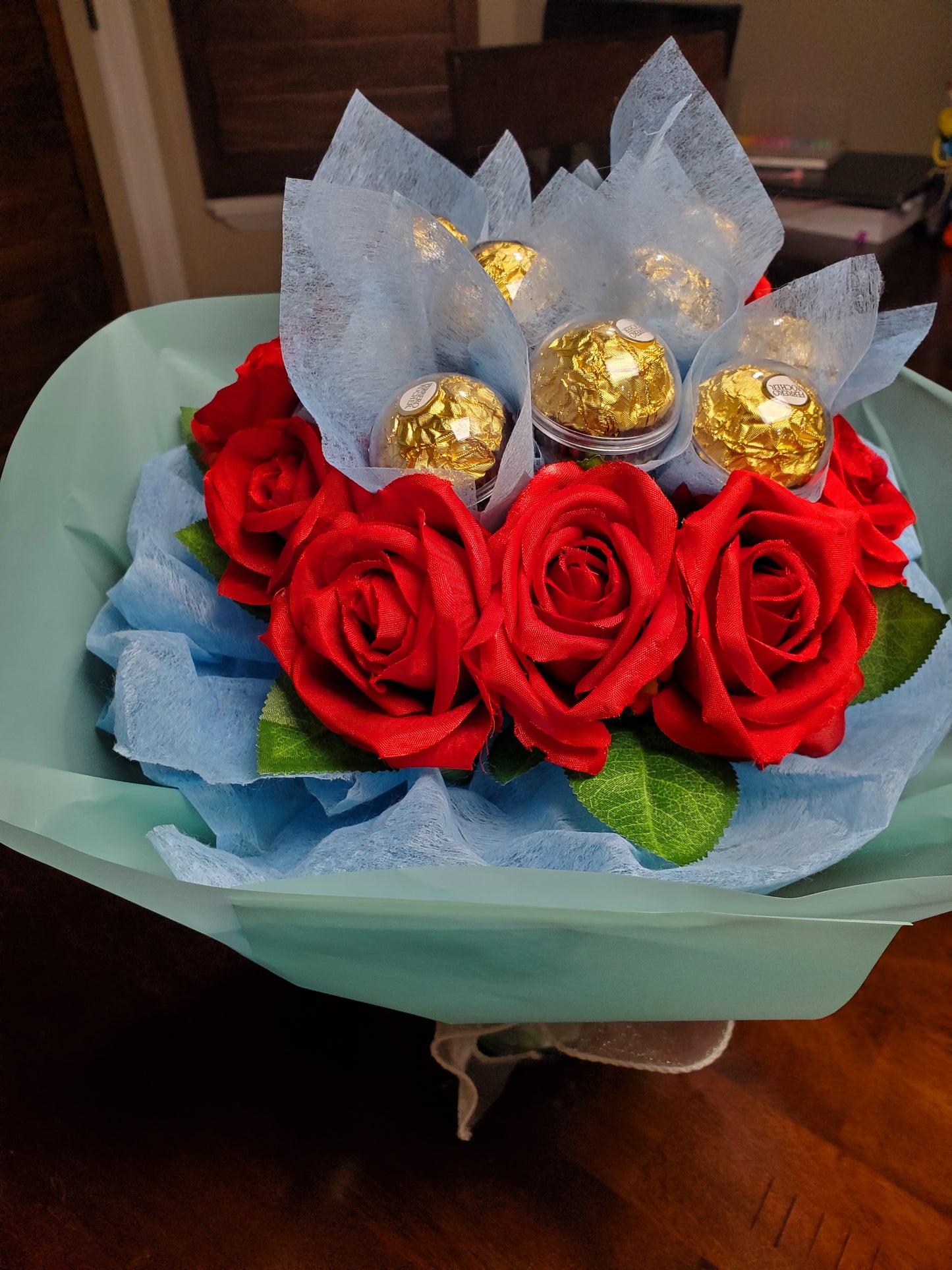 Chocolates and Flower Bouquet