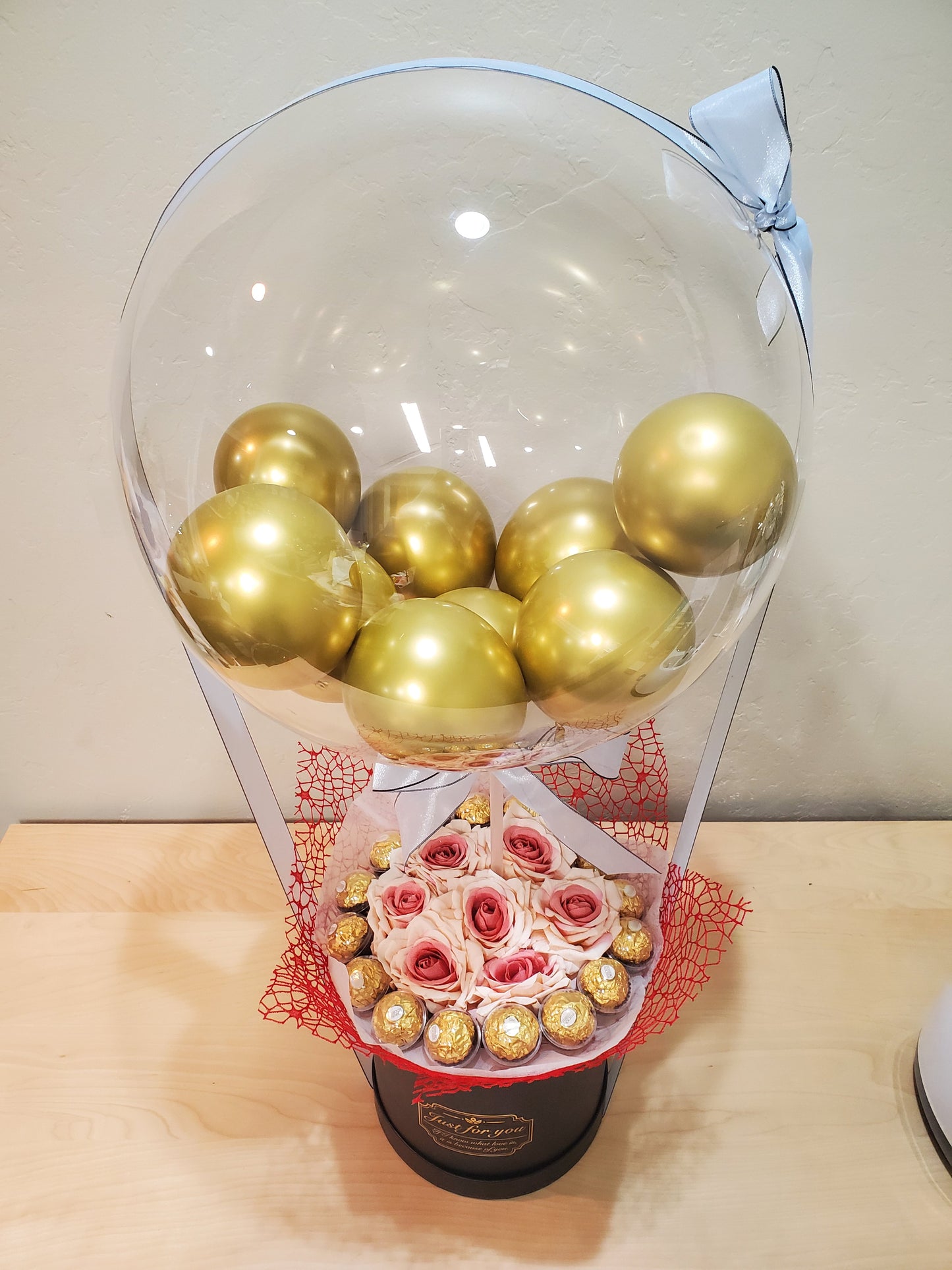 Forever Love with Chocolates and Fresh Cut Roses