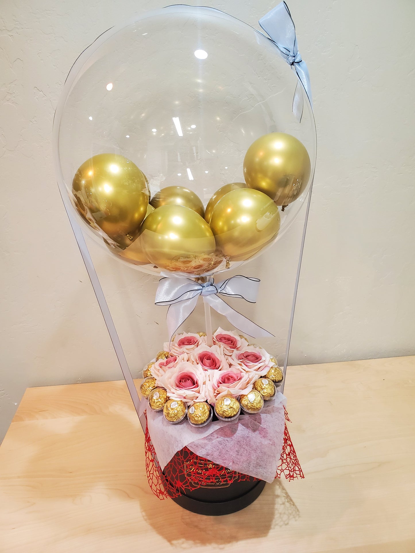 Forever Love with Chocolates and Fresh Cut Roses