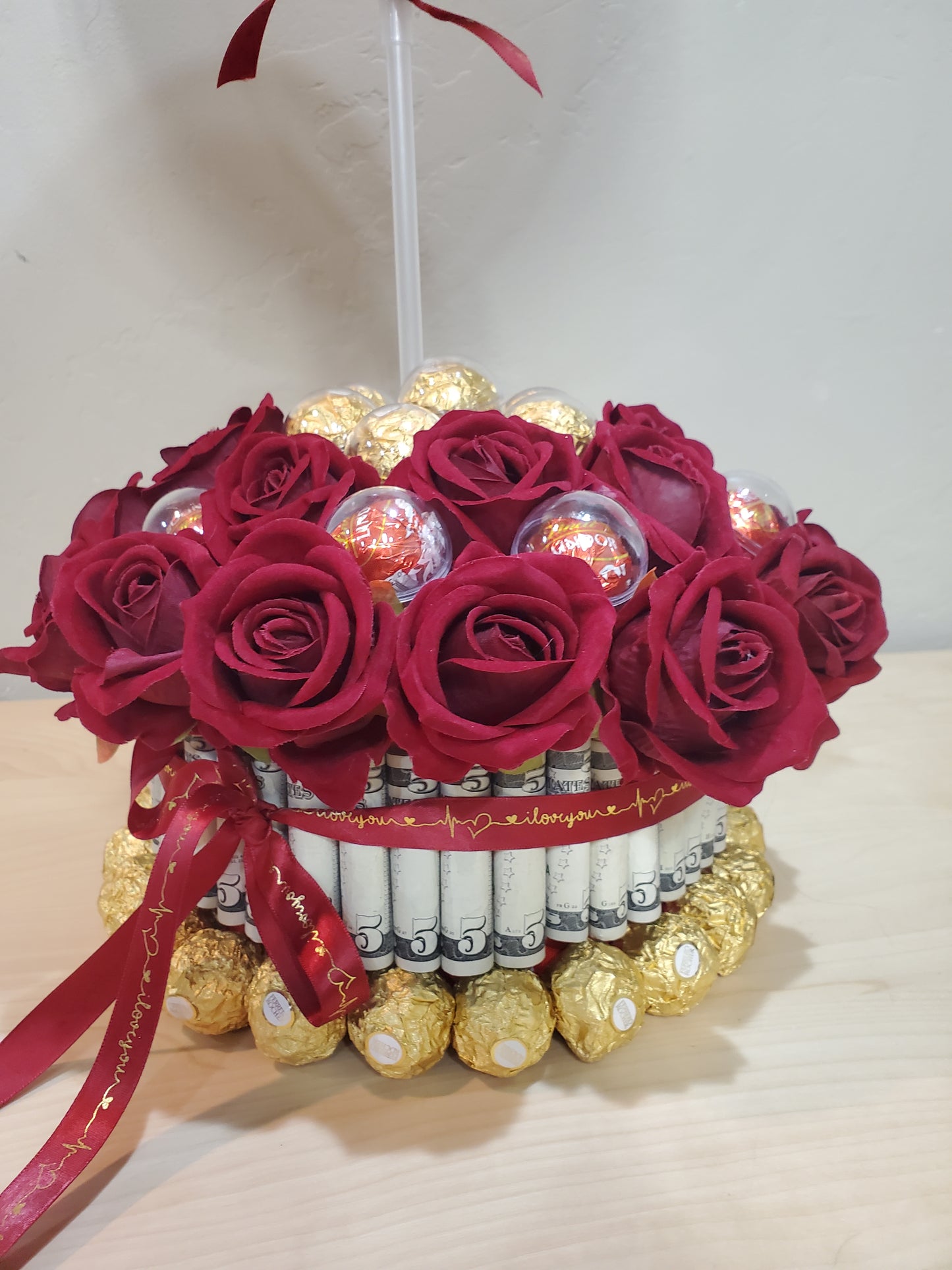 Money Cake/ Fresh Cut Flowers