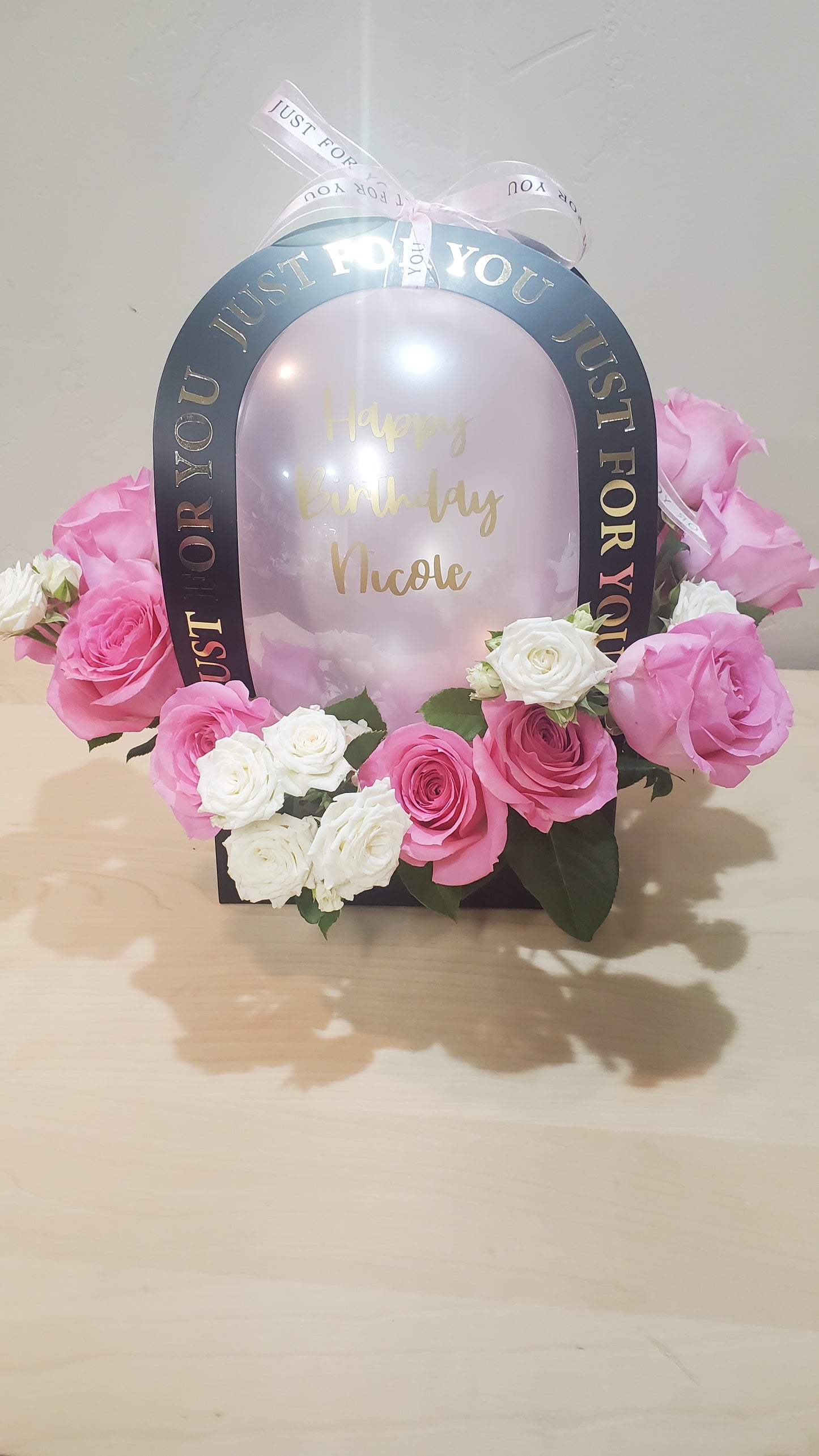 Bloom Box with fresh cut flowers