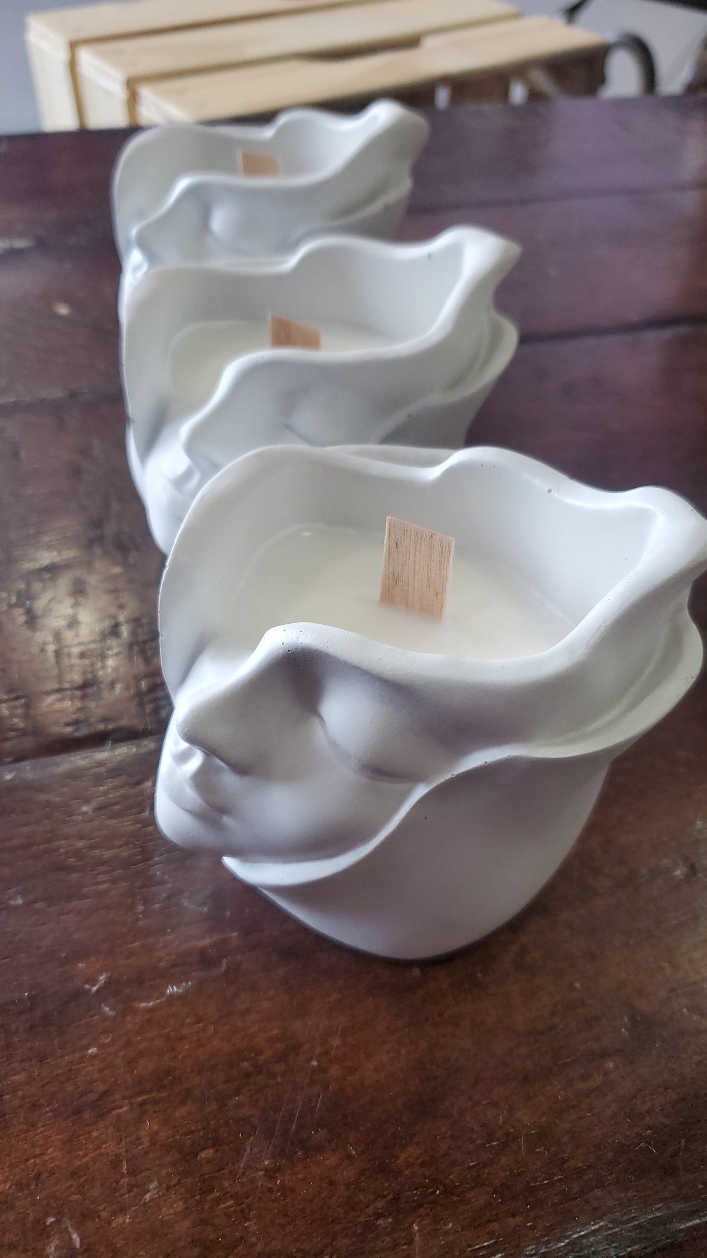 Face Concrete Candle