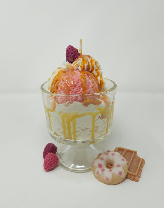 Ice Cream Sundae Dessert Candle