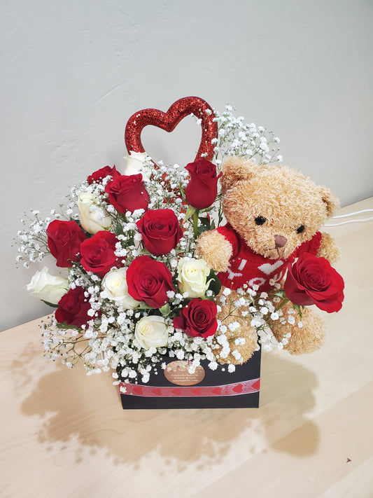 I Love You Bear & Roses